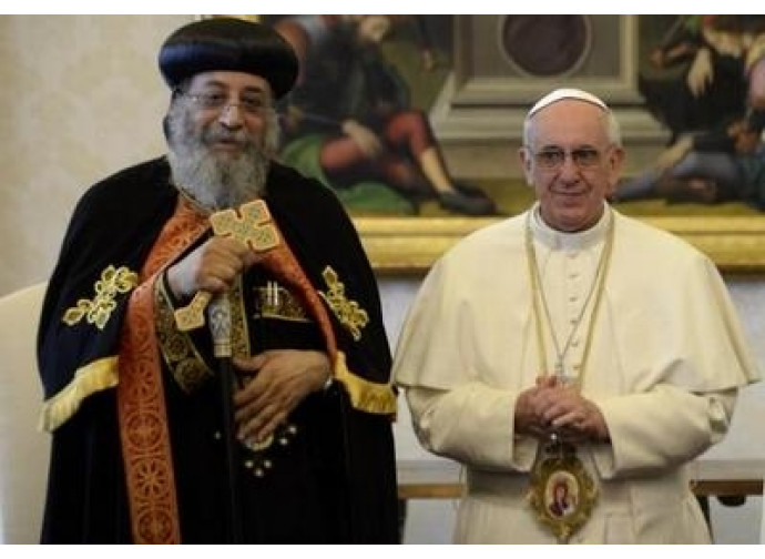Papa Francesco con Tawadros II